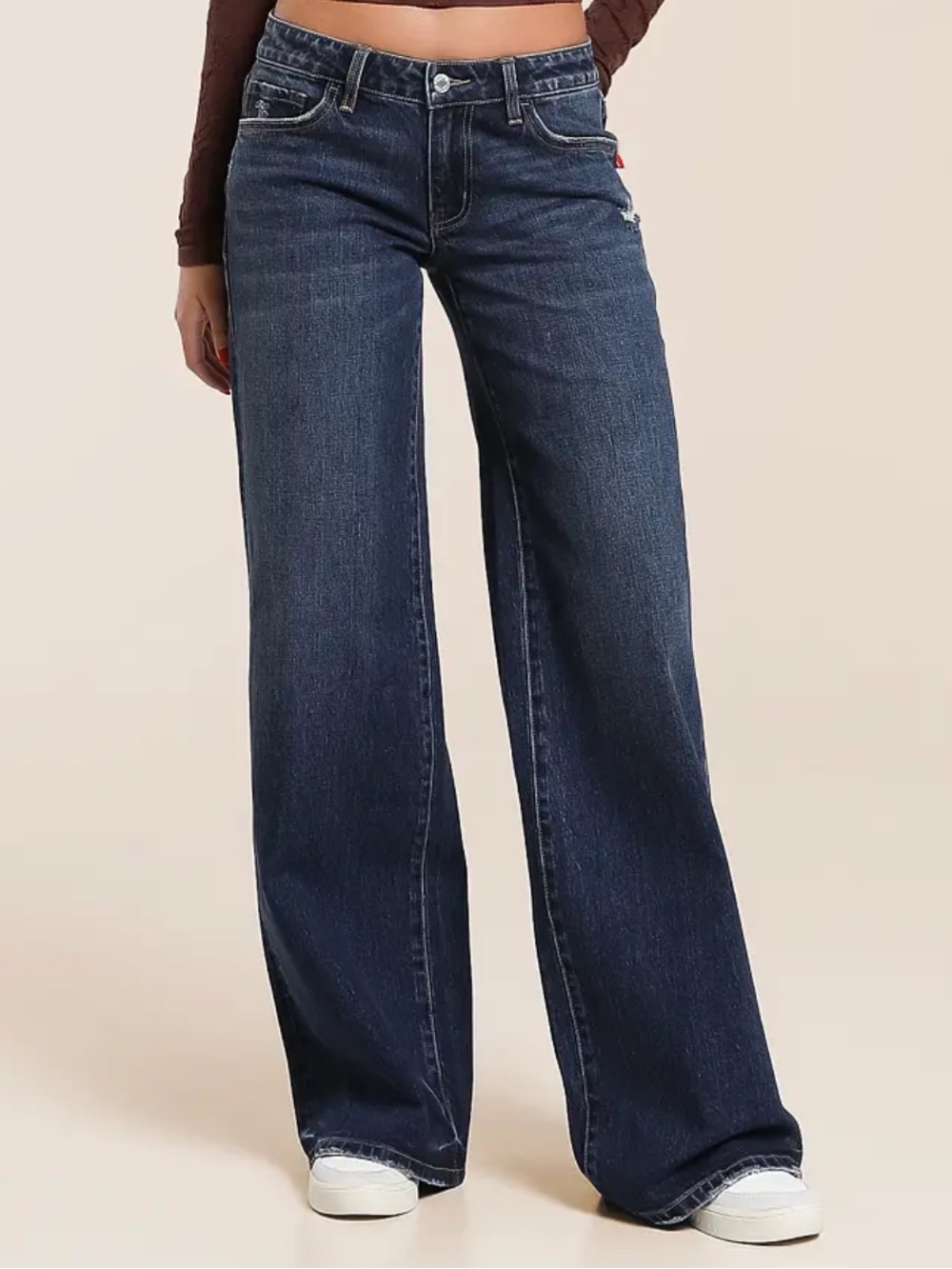 Vervet Low Rise Wide Leg Jeans
